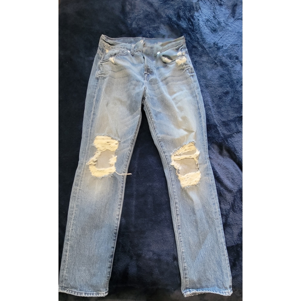 7 For All Mankind distressed boyfriend jeans